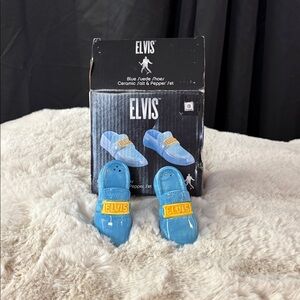 Elvis Blue Suede Shoe Salt and Pepper Shakers